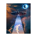 Space Lizards Poster - Lizard Ufo Art Print