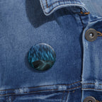Cyber Wave Escape Pin - Synthwave Neon Art Button