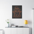 Cute Ghost Canvas Wall Art - Halloween Kids Room Decor