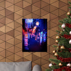 Japanese City Punk FX Poster Print - Neon Cyberpunk Alley Art