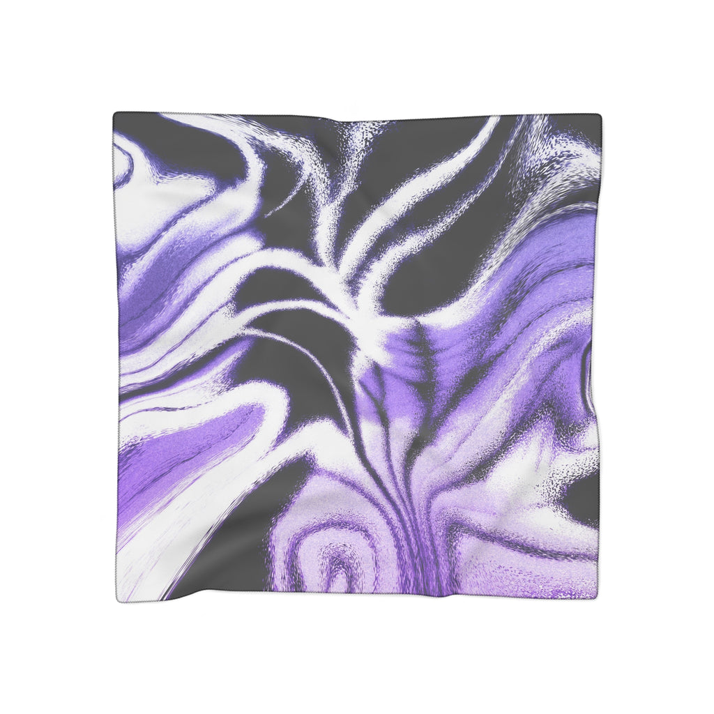 Purple Night Scarf - Swirling Black Abstract Shawl