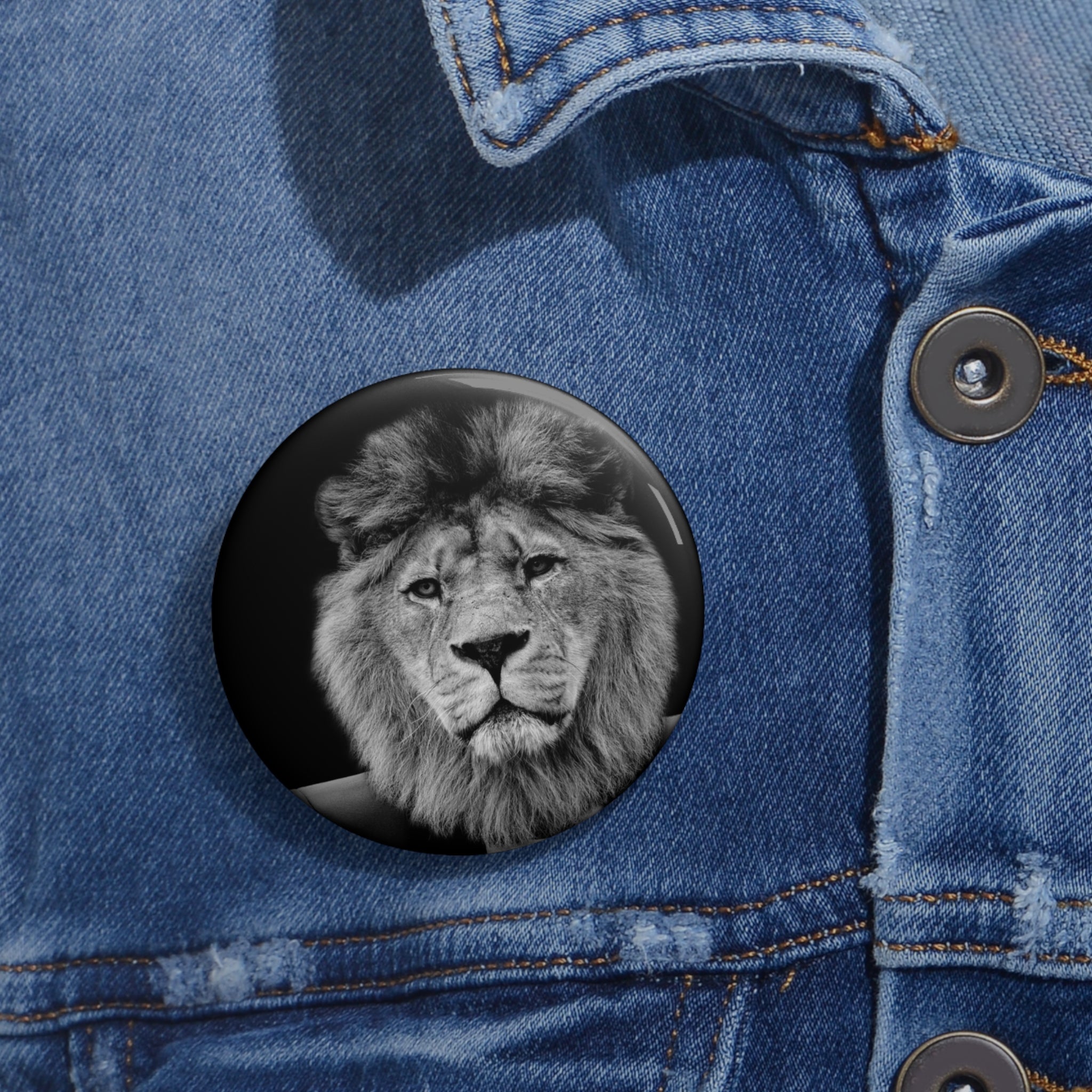 Lion in a Suit Pin - Business Animal Art Button