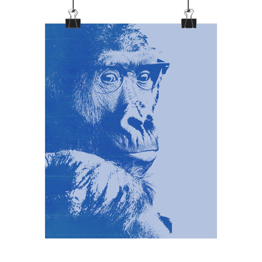 Educated Gorilla Poster - Abstract Primate Art Print