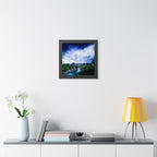 Enchanted Forest Poster - Starry Bridge River Fantasy Art Print