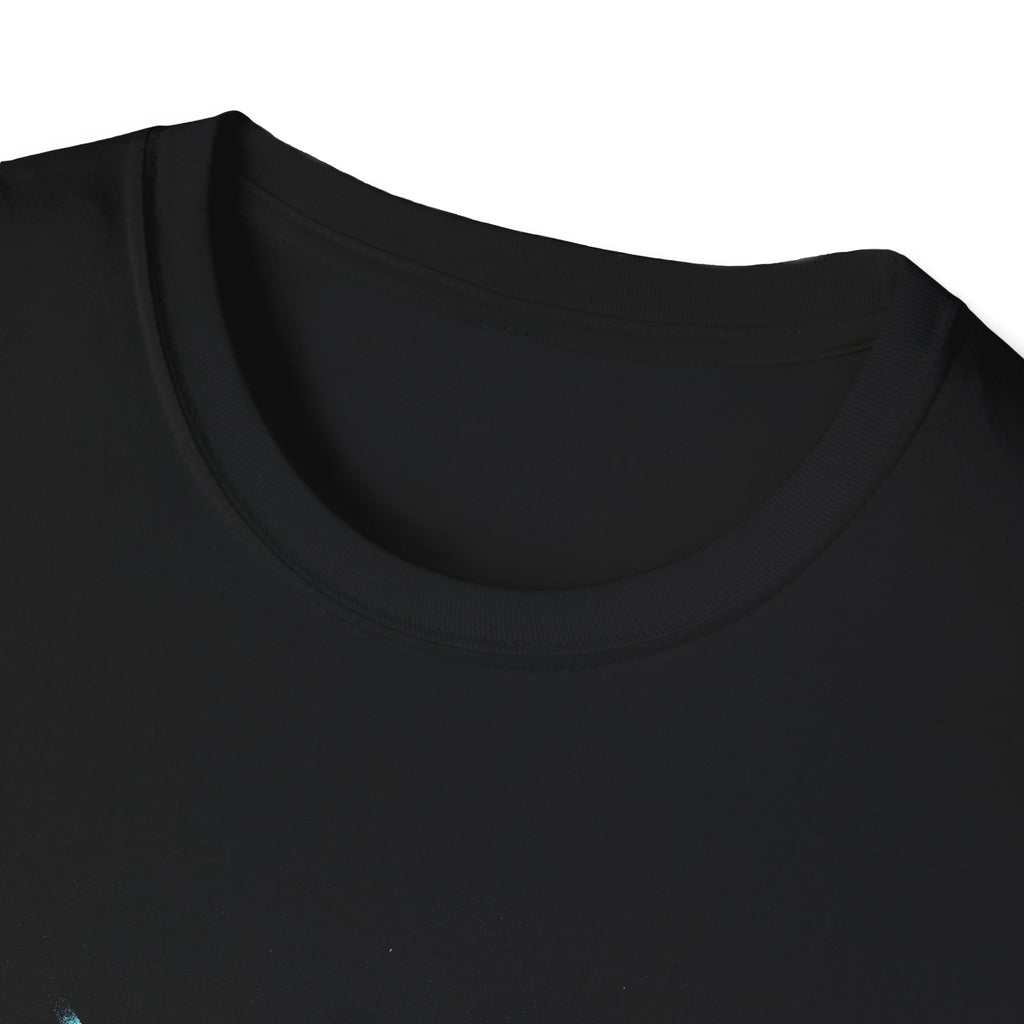 Abstract Techno Blue Rave Shirt - Cyberpunk Graphic Tee