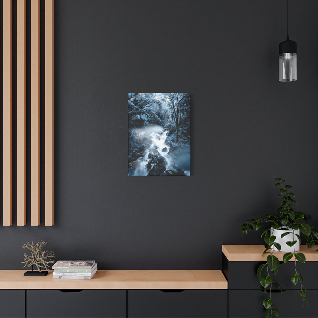 Frozen Forest Canvas Wall Art - Winter Wonderland Nature Decor