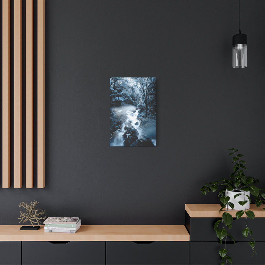 Frozen Forest Canvas Wall Art - Winter Wonderland Nature Decor