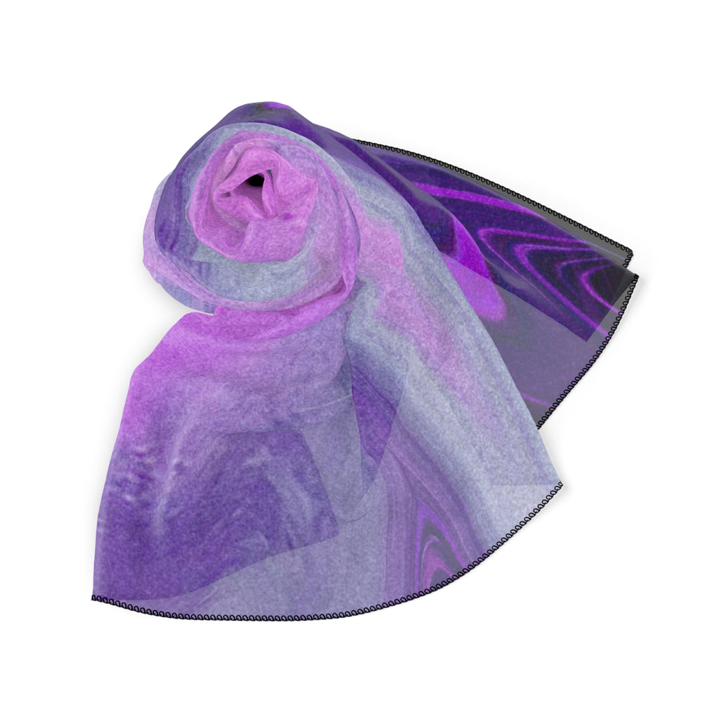 Into The Night Scarf - Purple Pink Abstract Shawl