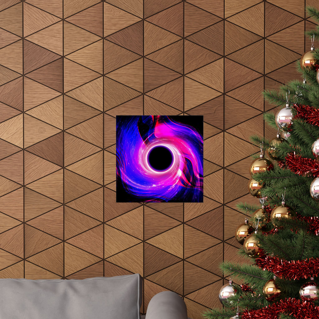 Purple Pink Wormhole Poster - Special Edition Cosmic Vortex Art
