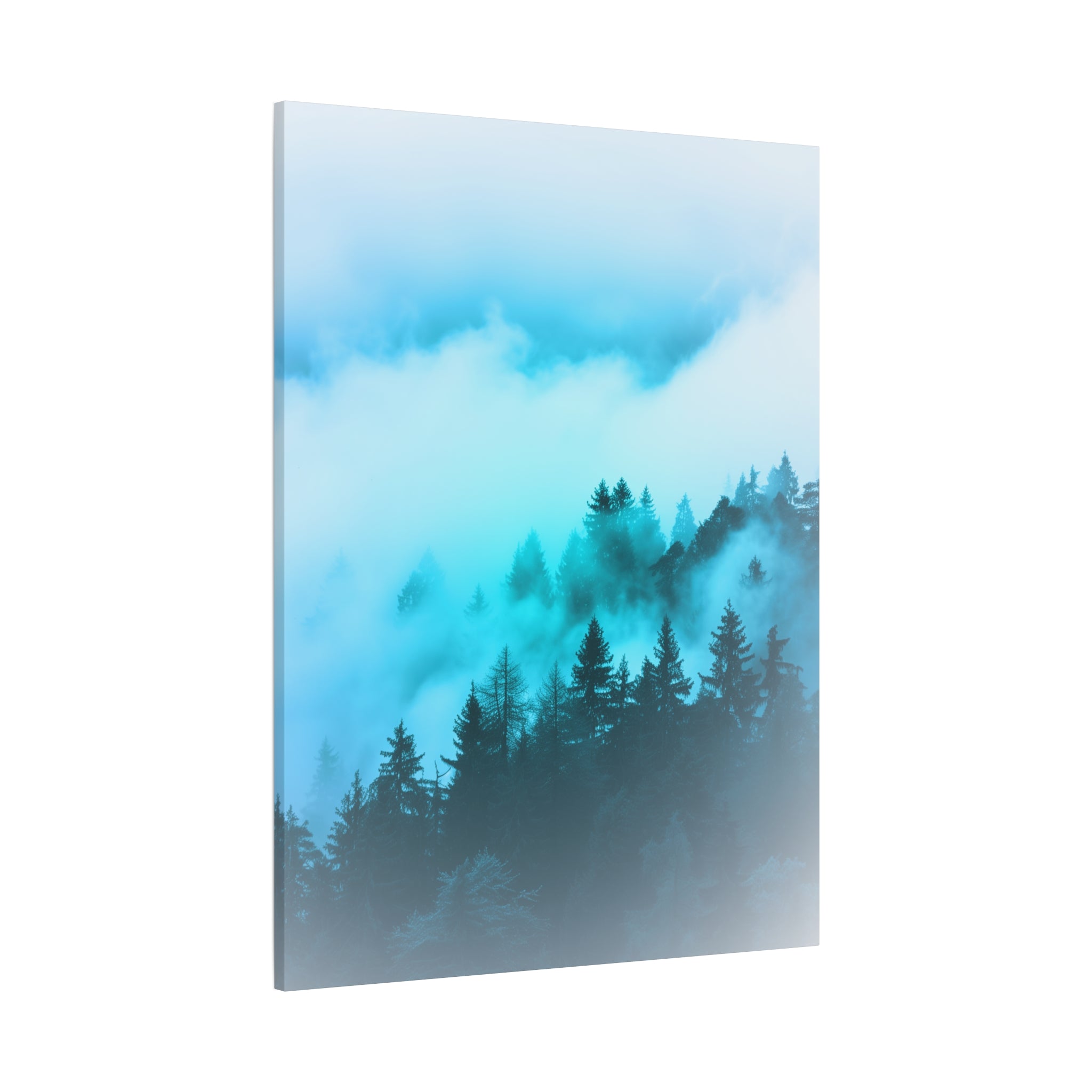 Blue Mountain Fog Canvas Art - Tranquil Blue Ridge Decor