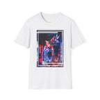 Japanese City Punk Koi Attack Graphic Tee - Neon Cyberpunk Shirt