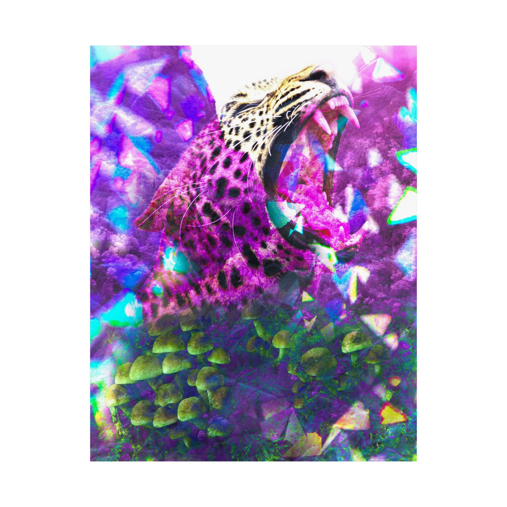 Trippy Cheetah Matte Poster Print