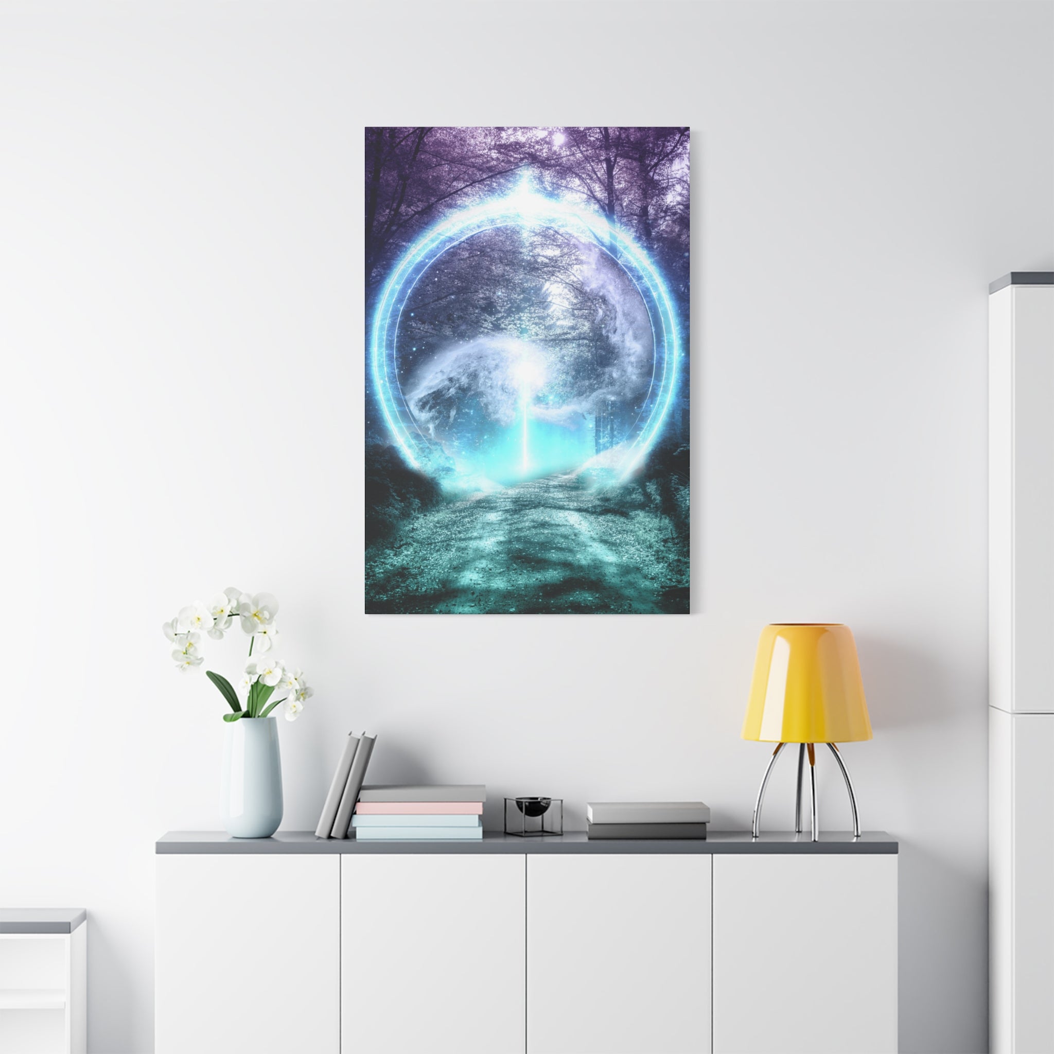 Lost Forest Magic Portal Canvas Wall Art - Mystical Fantasy Forest Decor