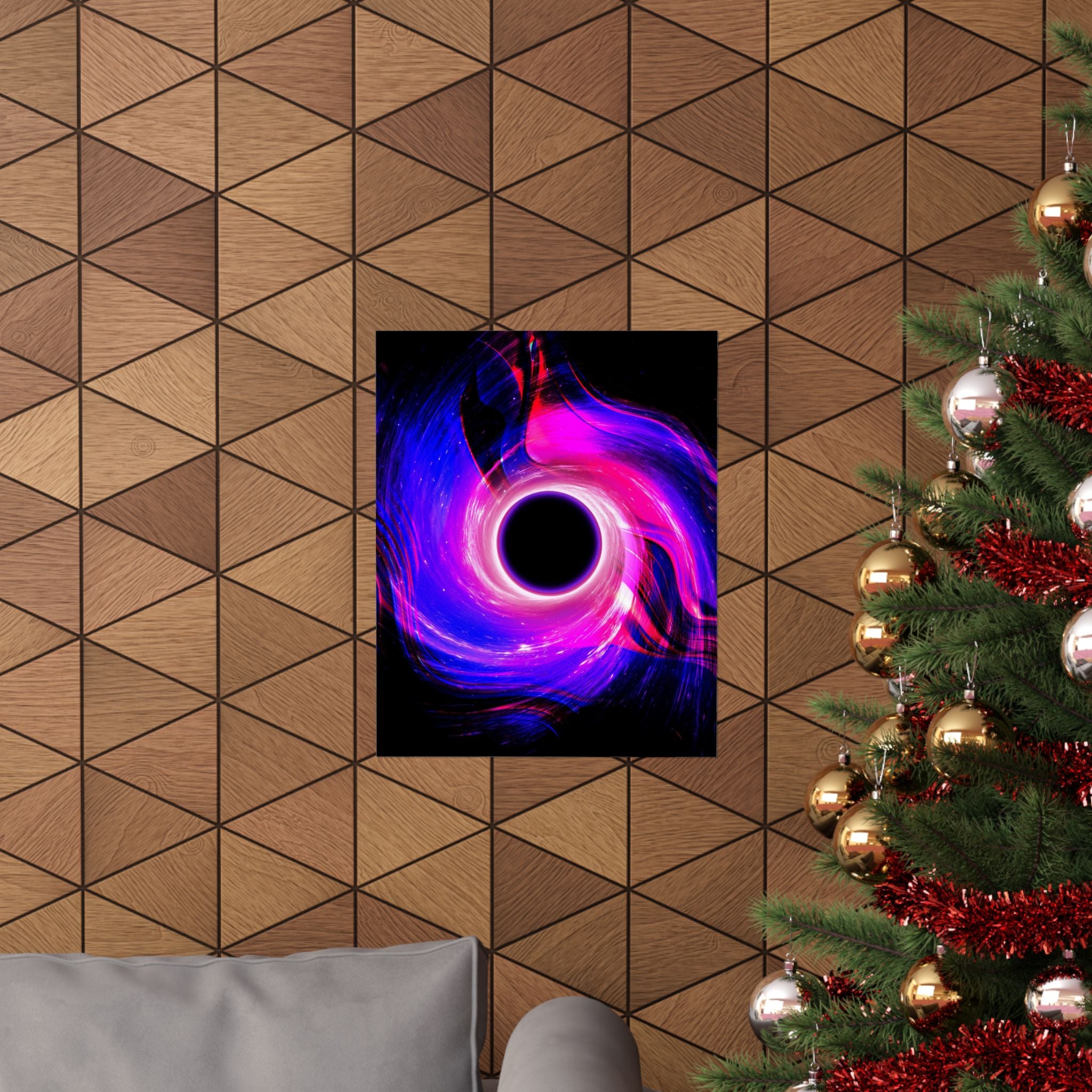 Purple Pink Wormhole Poster - Special Edition Cosmic Vortex Art
