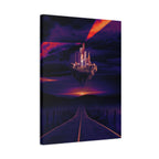 Abandoned City Canvas Wall Art - Sci-Fi Desert Ruins Decor