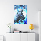 Robot Man Canvas Wall Art - Cyberpunk Android Dystopian Decor
