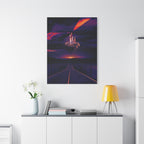 Abandoned City Canvas Wall Art - Sci-Fi Desert Ruins Decor