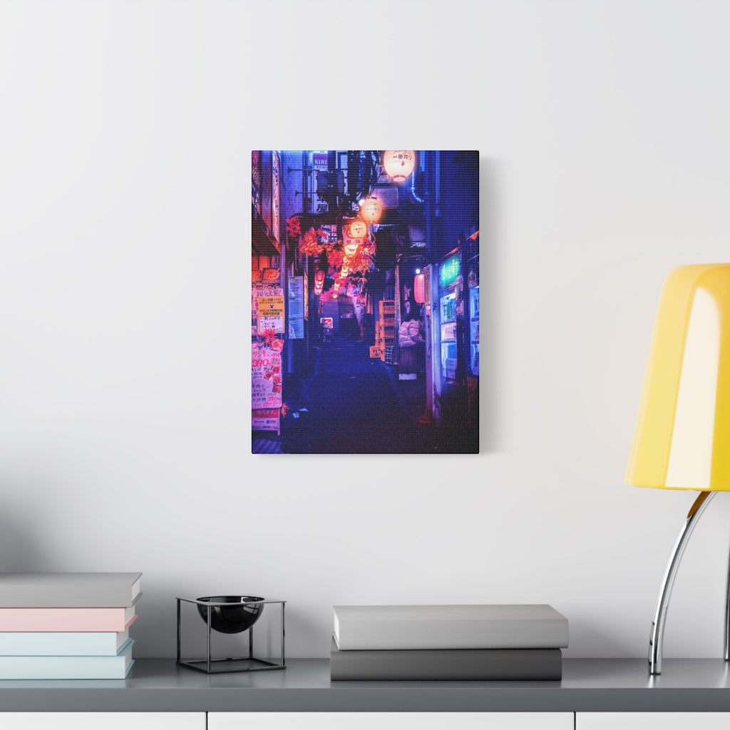 Japanese City Punk FX Canvas Wall Art - Cyberpunk Street Decor