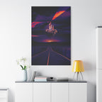 Abandoned City Canvas Wall Art - Sci-Fi Desert Ruins Decor