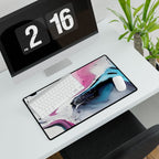 Liquid Dream Desk Mat - Swirling Mix Blue Pink Mouse Pad