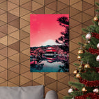 Red Forest Poster - Abstract Crimson Landscape Art Print