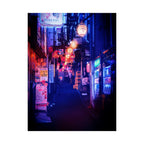 Japanese City Punk FX Poster Print - Neon Cyberpunk Alley Art