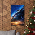 Stunning Space Sunrise Matte Vertical Poster - Vibrant Cosmic Art for Home Decor | Perfect Gift for Space Lovers