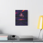 Abandoned City Canvas Wall Art - Sci-Fi Desert Ruins Decor