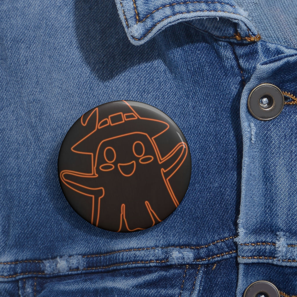 Cute Ghost Pin - Spooky Halloween Art Button