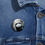 Coffee Love Latte Heart Pin - Cafe Art Button