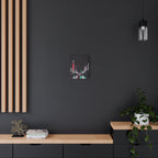 Cyberpunk Slick Street Canvas Wall Art - Neon Alley Decor