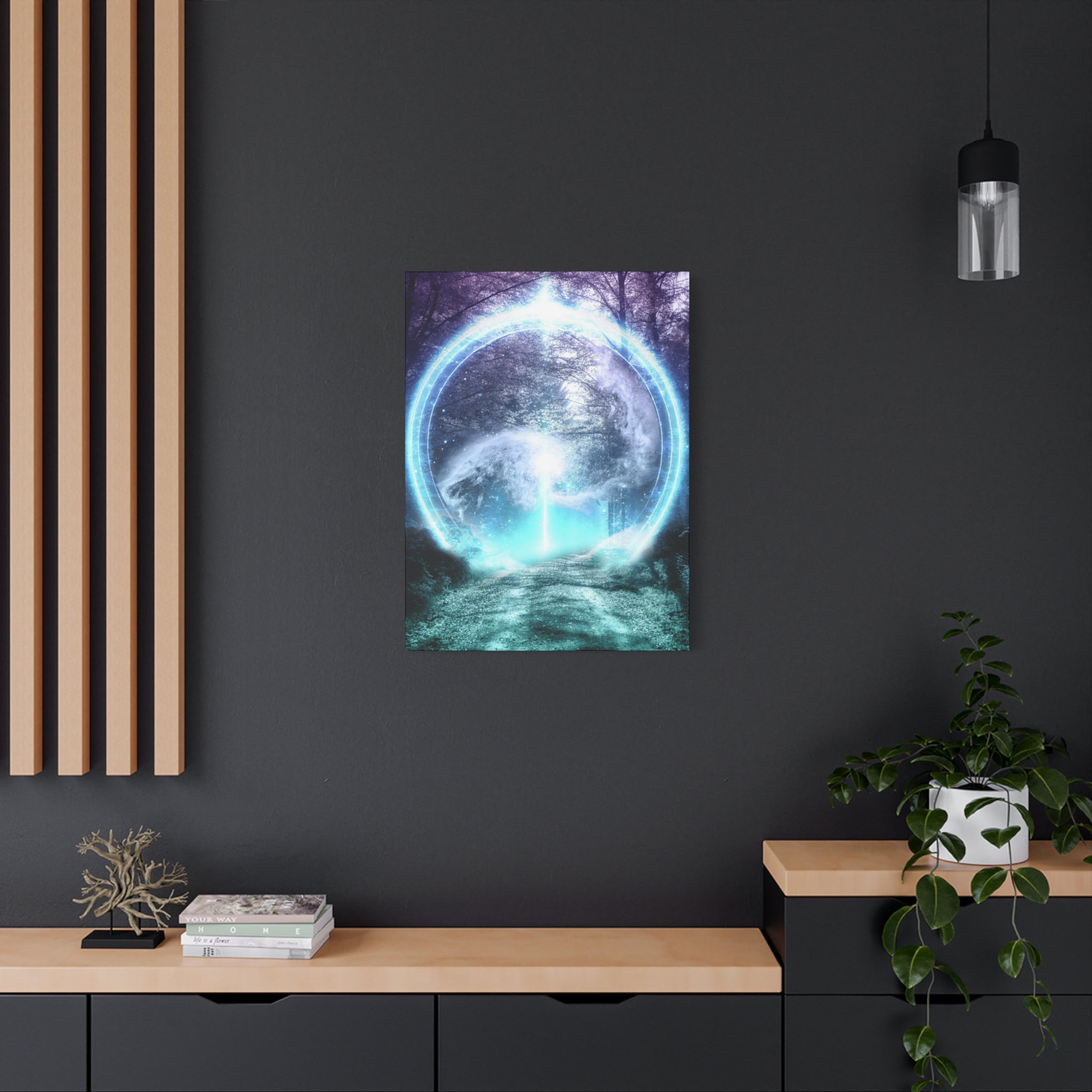 Lost Forest Magic Portal Canvas Wall Art - Mystical Fantasy Forest Decor