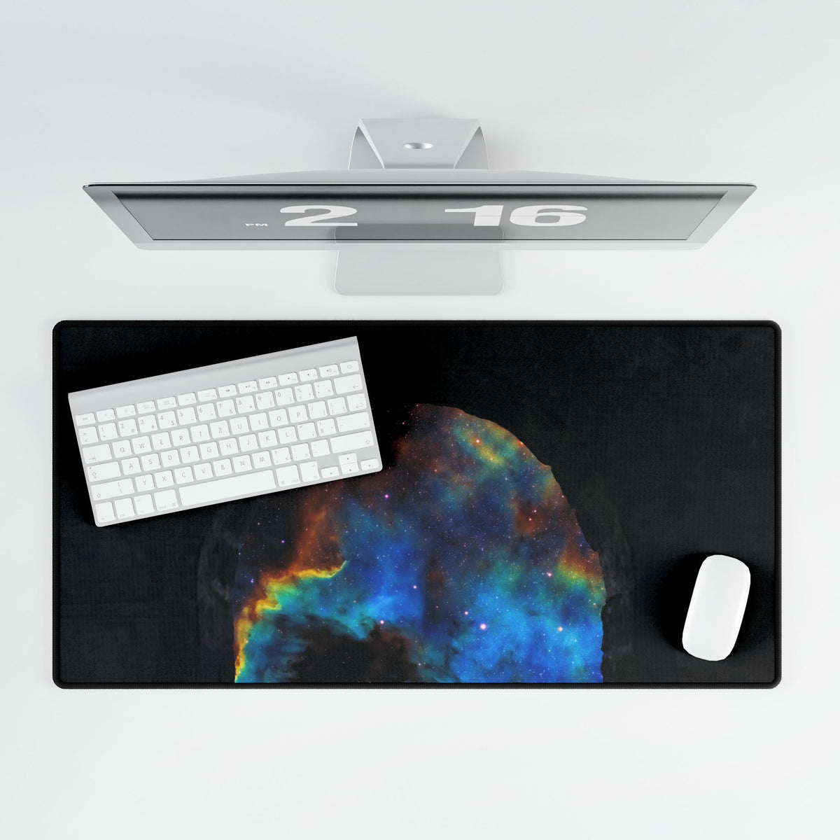 Stellar Castle Window Desk Mat - Galaxy Cosmos Mouse Pad