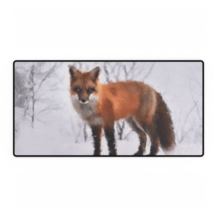 Fox Spirit Mouse Pad - Mystical Forest Animal Desk Mat