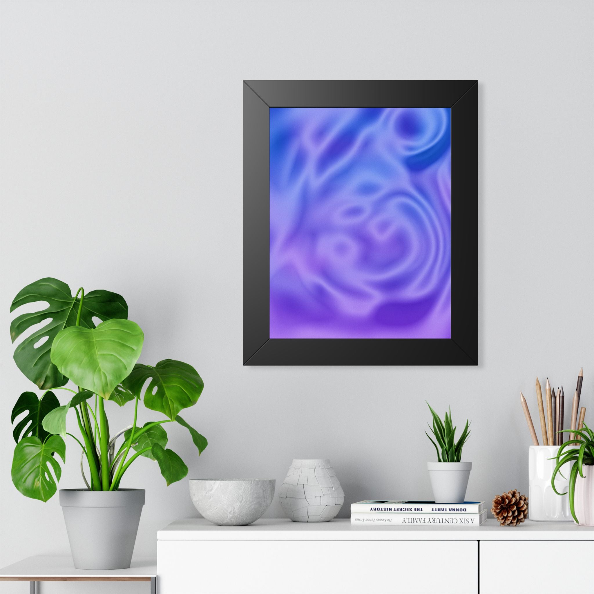 Liquid Metal Mist Pink Poster - Abstract Fluid Art Print