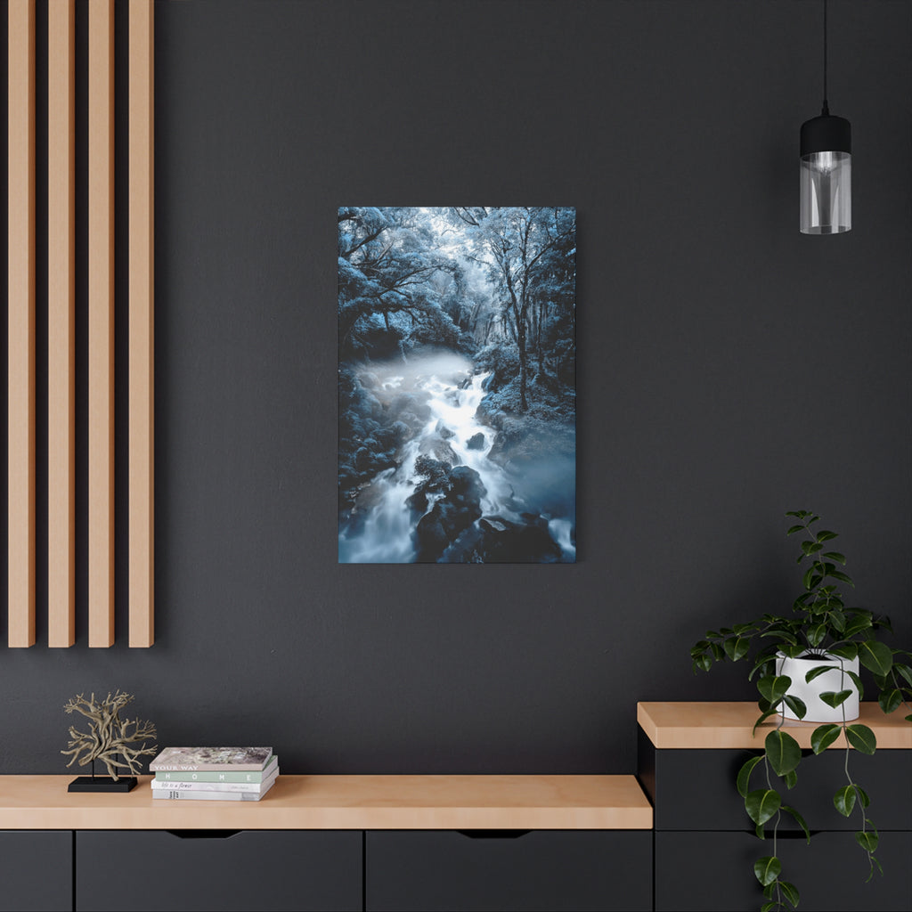 Frozen Forest Canvas Wall Art - Winter Wonderland Nature Decor