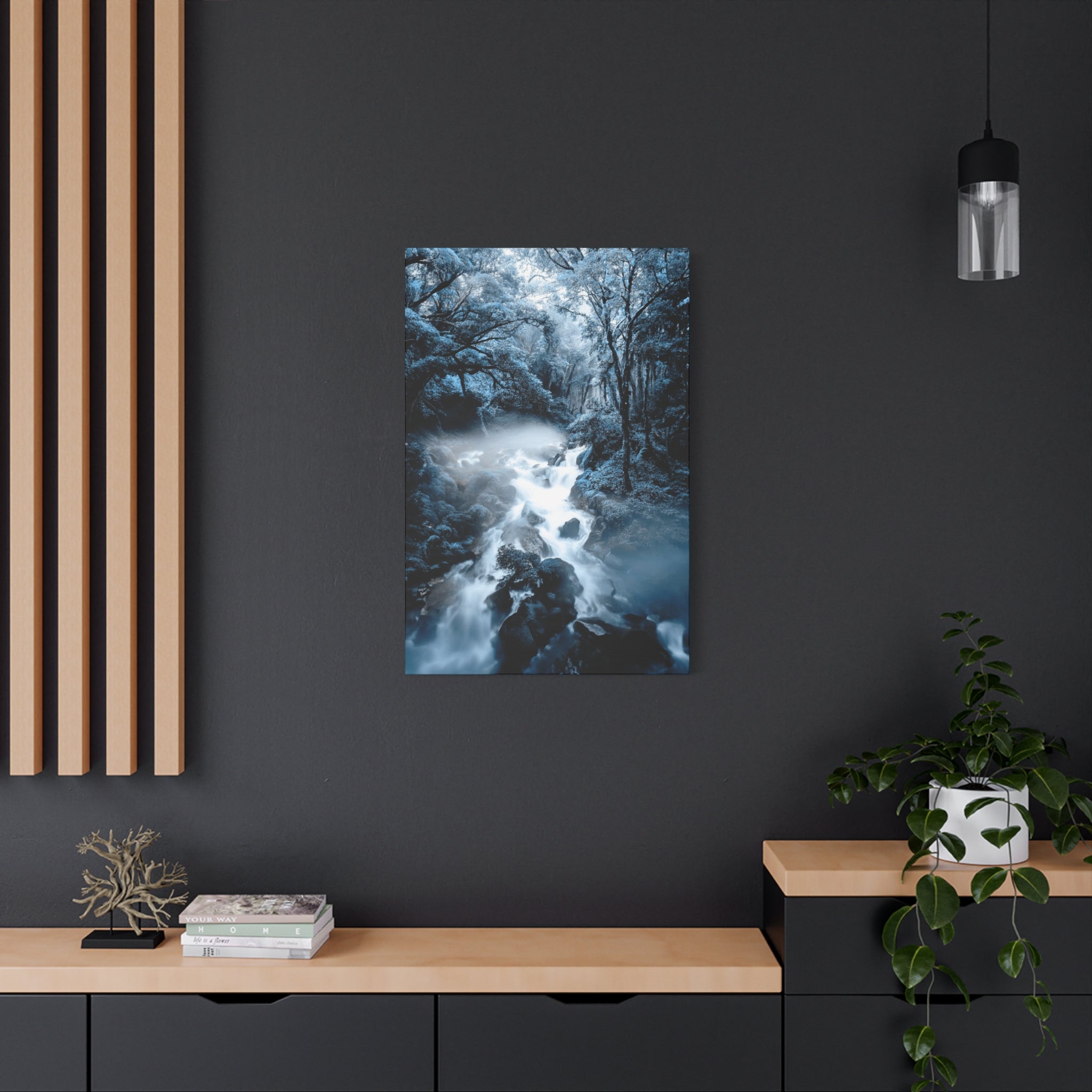 Frozen Forest Canvas Wall Art - Winter Wonderland Nature Decor