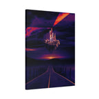 Abandoned City Canvas Wall Art - Sci-Fi Desert Ruins Decor