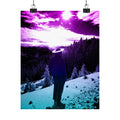 Winter Aurora Lights Matte Poster Print