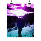 Winter Aurora Lights Matte Poster Print