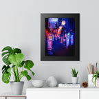 Japanese City Punk FX Poster - Neon Alleyway Cyberpunk Art Print