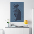 Grey Tabby Cat Canvas Wall Art - Cute Pet Portrait Decor