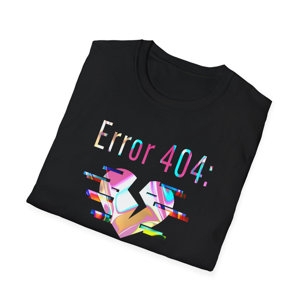 Error 404 Feelings Not Found Graphic Tee - Grunge Statement Shirt