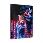 Japanese City Punk FX.2 Canvas Wall Art - Neon Japan Cyberpunk Street