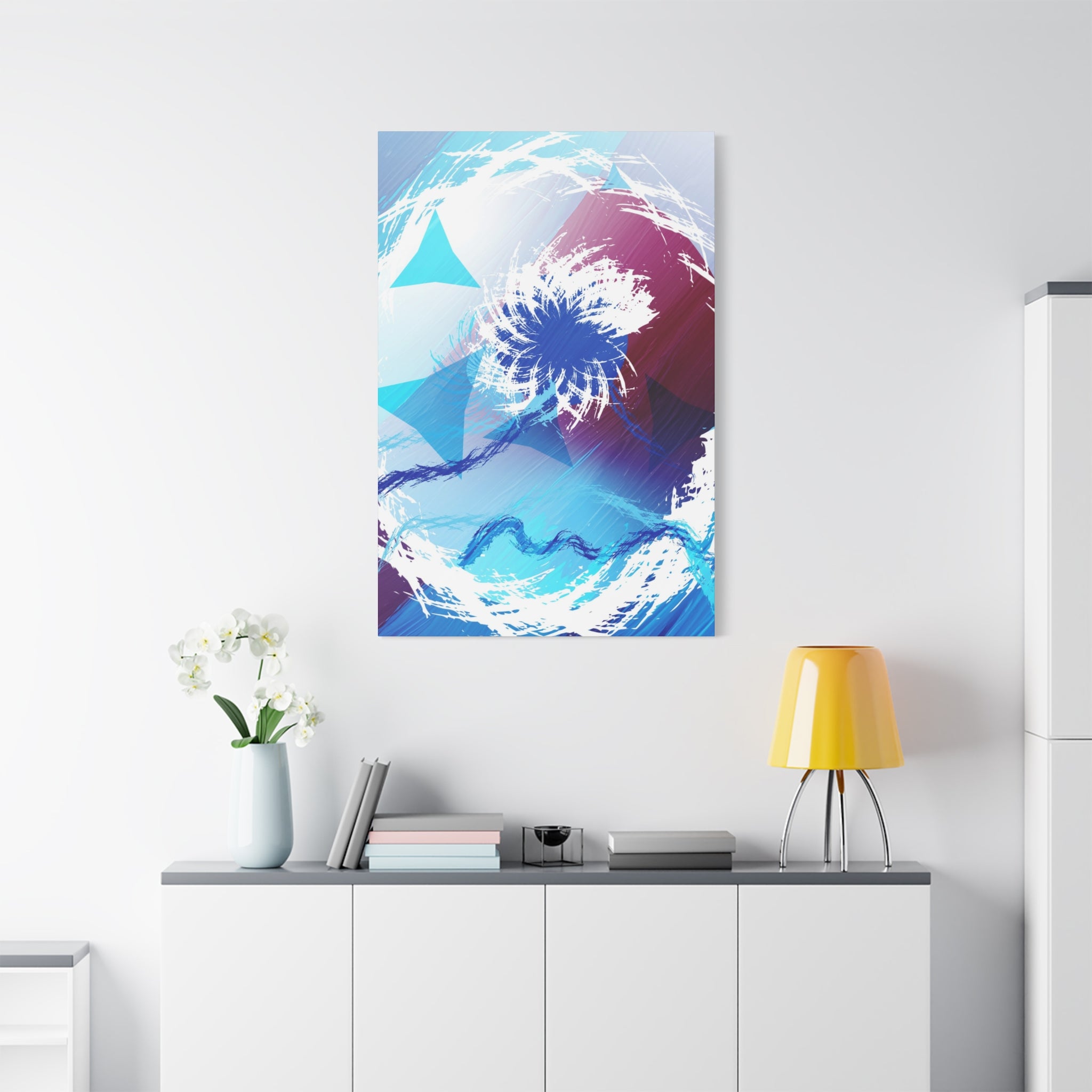 Geometry Portal Canvas Wall Art - Abstract Geometric Sci-Fi Decor
