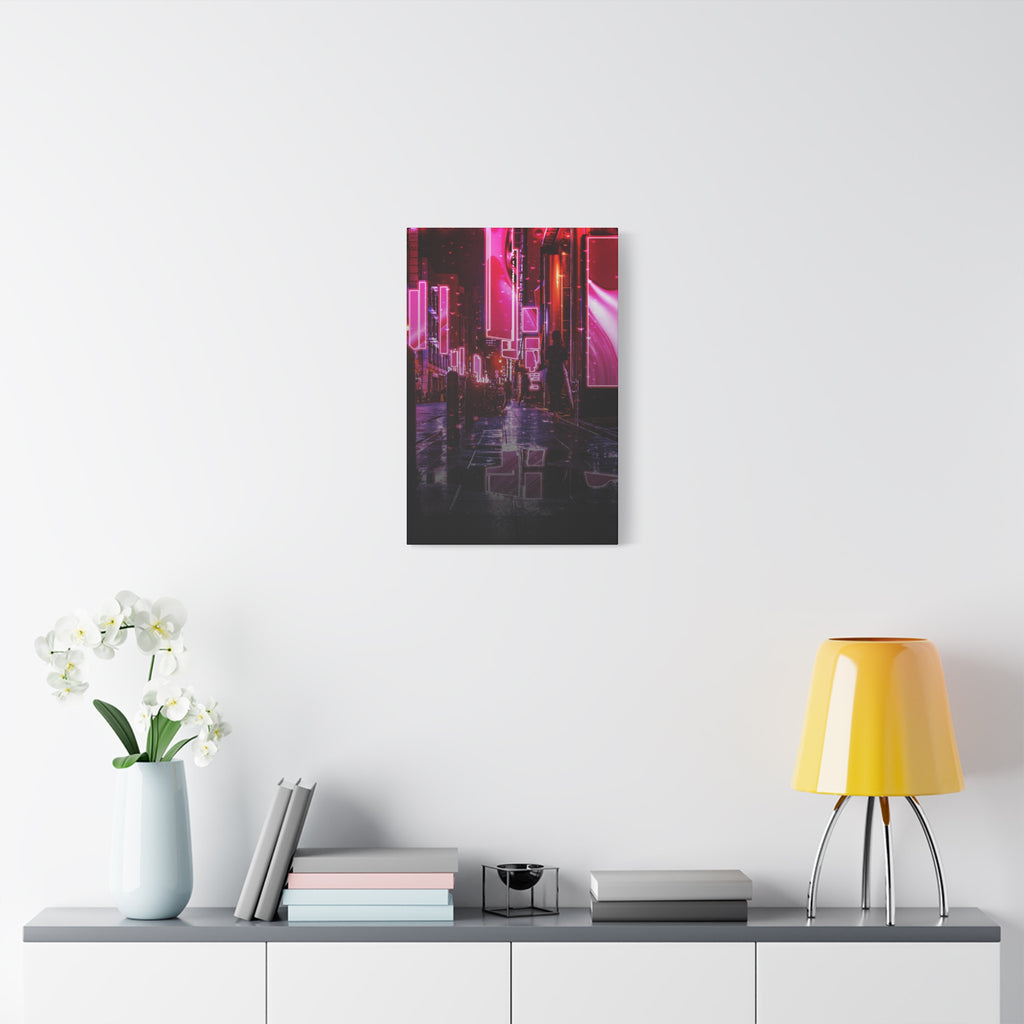 Japanese City Punk FX.3 Canvas Wall Art - Cyberpunk Tokyo Street Decor
