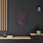 Three Hearts Level One Retro Gamer Canvas Art | Minimalist 8-Bit Pixel Love Wall Decor