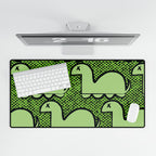 Dino Rampage Desk Mat - Dinosaur City Attack Mouse Pad