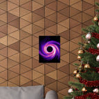 Purple Pink Wormhole Poster Print - Cosmic Vortex Art