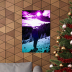 Winter Aurora Lights Matte Poster Print